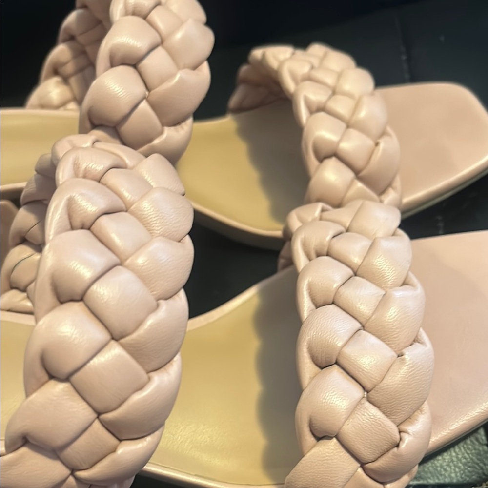 TIME & TRU Braided Strap Pink Mauve Women's 2 1/2' heeled Sandals, size 10 - Picture 6 of 9